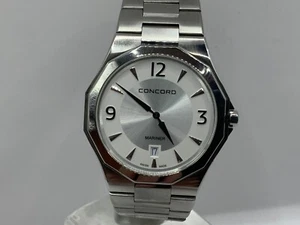 CONCORD MARINER SILVER & WHITE GUILLOCHE ARABIC DIAL 40MM SWISS QUARZUHR - Bild 1 von 15