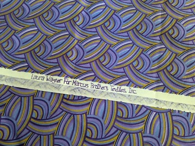 Marcus Bros Purple 100% Cotton by Laura Wagner 36"Lx44"  Quilts, Crafts - Image 1 of 4