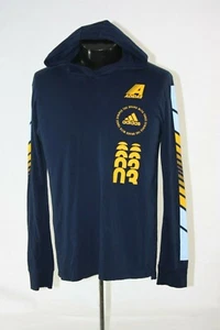 Adidas Hoodie Sweat Shirt Youth XL Adult Small Blue Pull Over Cotton - Picture 1 of 12