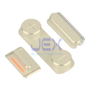 Gold Button Set For iPhone 5S/SE Volume, Silent/Mute Switch Power on/off OEM - Picture 1 of 1