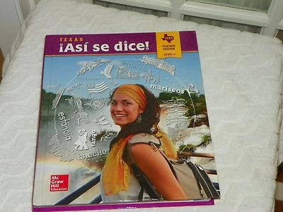 ASI SE DICE! (2018 HARDCOVER) TEXAS TEACHER EDITION SPANISH 4-MCGRAW HILL - Image 1 of 4