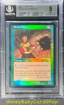 MTG Seventh Edition Foil 2001 Elvish Piper BGS 9.0 MINT Silver Age Staple - Image 1 of 4