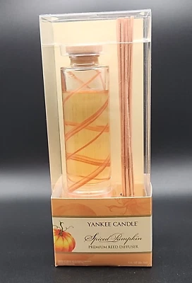 Yankee Candle Spiced Pumpkin Reed Diffuser 3 oz Decorative Glass Vessel - Image 1 of 2