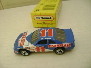 1995 MATCHBOX SUPERFAST MB 7 T-BIRD STOCK CAR 11 WIEDER NEW IN BOX - Picture 1 of 4