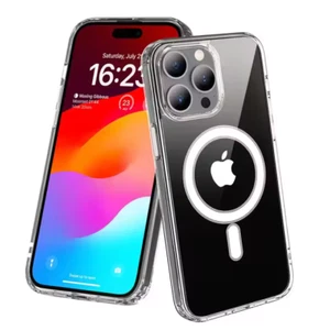 Custodia protettiva in silicone per iPhone 13 Pro - compatibile MagSafe, sottile e antiurto - Foto 1 di 7