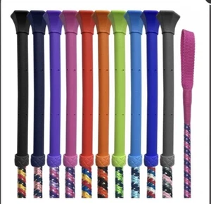 RIDING WHIP CROP CHILDRENS 24" LONG LOTS OF COLOURS MADE IN UK *FREE POSTAGE* - Picture 1 of 3