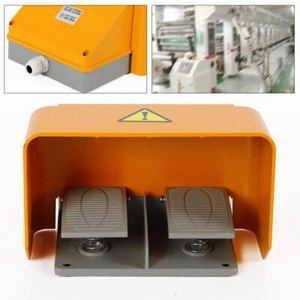 110V Doppel Fußpedal Extra Fußschalter Steuerung Schutz Elektrisch NO/NC Schwerlast - Bild 1 von 10