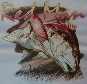 ALL AMERICAN OUTFITTERS REDMAN REDFISH FISHING FISH SHIRT #466-B - Bild 1 von 16