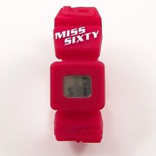 New Miss Sixty Holiday Digital Watch for Girl, Silicon Rubber Bracelet, Red