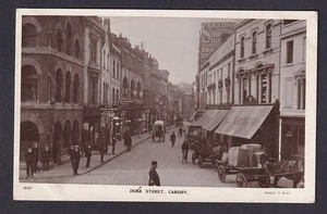 Wales CARDIFF Duke Street um 1900 Ernest T Bush RPPC Echtfoto Postkarte - Bild 1 von 2
