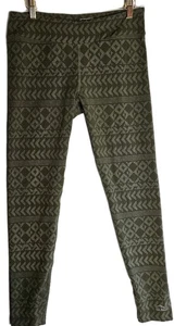 LL Bean grün gemusterte Leggings Trainingshose Größe M Reg Top Zustand - Bild 1 von 10