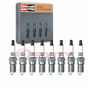 8 pc Champion Double Platinum Spark Plugs for 2006-2011 Cadillac DTS 4.6L V8 cu - Picture 1 of 5