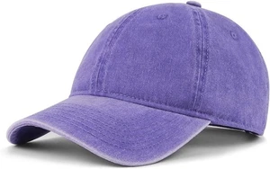 XXL Oversize Washed Denim Baseball Cap,Low Profile Jean XX-Large, Purple - Picture 1 of 6