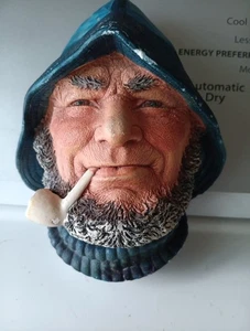 Vintage F. Wright Legend Products England Chalkware Bust Old Salt Signed - Picture 1 of 9