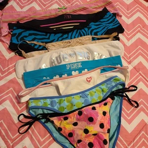 9 pares de bragas de algodón con gráficos vintage VS PINK raras - tallas Asst - Imagen 1 de 5