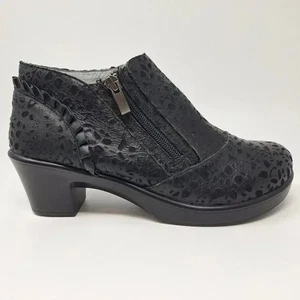 Alegria Leather Ankle Booties Side Zip Size EU 38 | US 8.5 - Picture 1 of 15