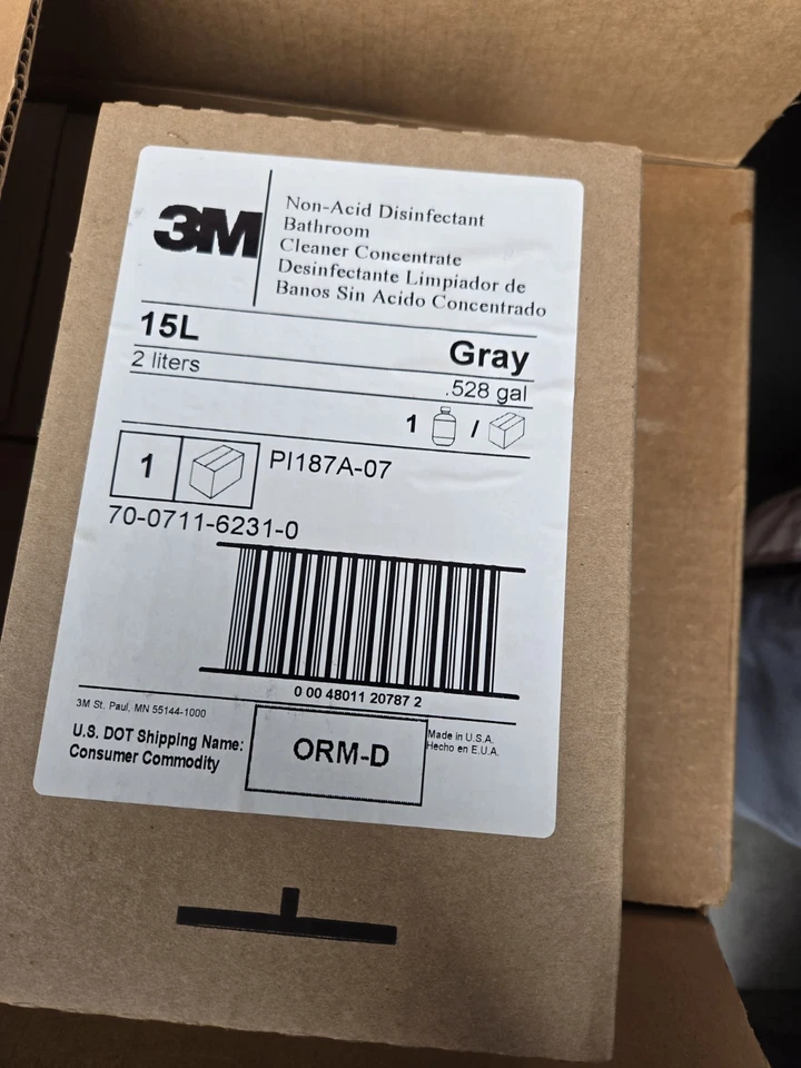 Disinfectant Bathroom Cleaner Concentrate 3M Non-Acid 15L Gray Cap 2-liters - Image 1 of 1