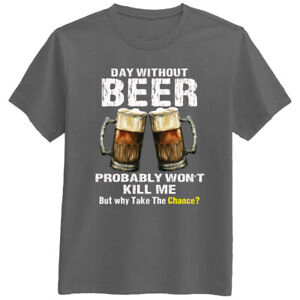 Citation en verre bière blague boisson alcoolisée fête heureuse drôle t-shirt tee-shirt cadeau neuf