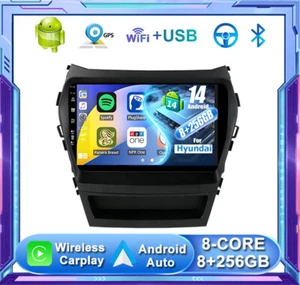 8+256GB For Hyundai Santa Fe IX45 2013-18 Android 14 CarPlay Car Stereo GPS DAB+ - Bild 1 von 17
