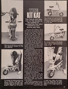 1971 Kit Kat the Fold Up Mini-Bike Motorcycle Article - Picture 1 of 1
