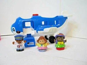 Fisher Price Little People Travel Together Airplane Blue Jet Plane lights sounds - Picture 1 of 3