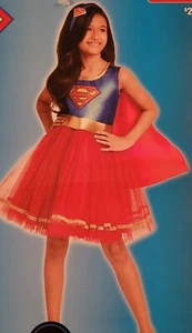 DC COMICS SUPERGIRL HALLOWEEN COSTUME GIRLS SIZE SMALL S (4-6) NIP - Picture 1 of 3