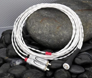 Nerve Audio Axon 24 1.5 meter Tonearm Cable Silver Plated Copper Cardas DIN RCA - Picture 1 of 5