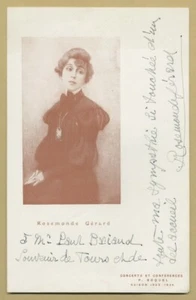 Rosemonde Gérard (1866-1953) - Poétesse & comédienne - Rare programme dédicacé - Bild 1 von 3