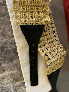 Authentic Valentino Raffia Buckle Belt Size 80 - Bild 1 von 8