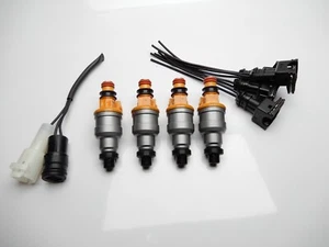 x4 FOR Toyota Pickup 22RE Modern Bosch 4-Hole  Fuel Injectors  1984-1987 Models - Picture 1 of 7
