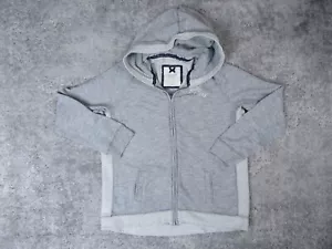 Gilly Hicks Sweatshirt Women Medium Gray Hoodie Full Zip Long Sleeve Colorbloc - Picture 1 of 10