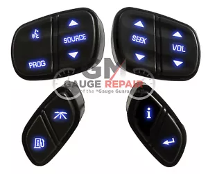 GM Chevrolet Steering Wheel Buttons Switches Controls Blue LED Backlighting Set - Picture 1 of 12