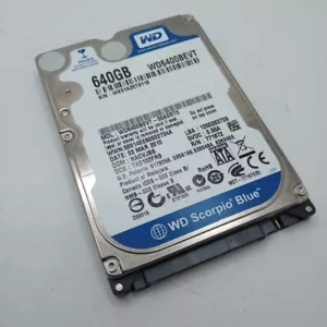 #L) Western Digital WD Scorpio Blue 640 GB 2.5" SATA Hard Drive WD6400BEVT - Picture 1 of 1