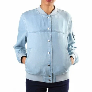DIESEL DE MATTY 0DAME Womens Denim Jacket Lyocell Winter Casual Bomber Jacket - Picture 1 of 6
