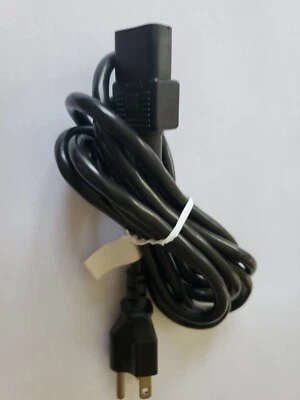 Power Cord Cable For 3 Prong Standard PC Computer TV Monitor 6' Long Black - Image 1 of 4