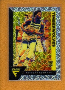 Anthony Edwards 2020-21 Panini Flux Rookie Laser Prizm RC #202