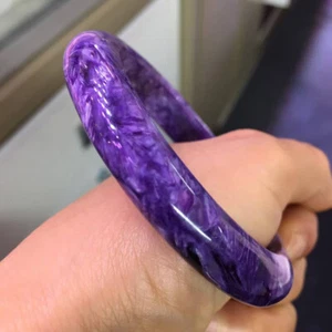 Top Quality Natural Purple Charoite Crystal Bangle AAAA Inner Diameter 55mm - Picture 1 of 9