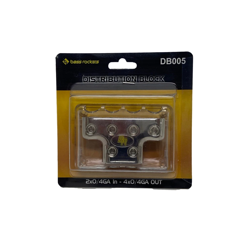 Bass Rockers 2- 0GA in 4-4GA Out Power Ground Distribution Block - Image 1 of 1
