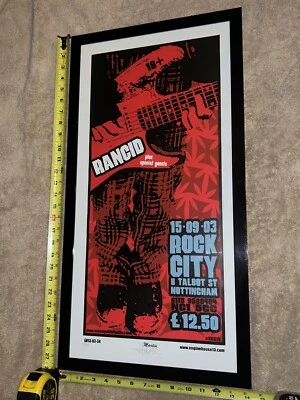 FRAMED RANCID Rock City 2003 Poster AoMR Martin Richard Goodall Gallery 24/100 - Image 1 of 4