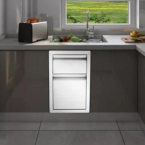 13" L x 20.5" W x 21" H BBQ Drawers 2-Layer Stainless Steel for Outdoor - Picture 1 of 21