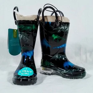 Dinosaur Friends Lighted Rain Boot-Size 5 Toddler-Light Up-Waterproof-Free Ship - Picture 1 of 5