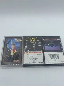 Aerosmith Cassette Lot of 3 Rocks, Get Your Wings, Nine Lives Used Not Played GC - Picture 1 of 8