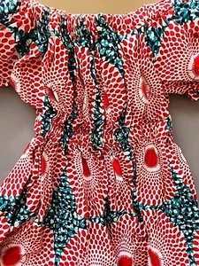 Jaya's Star Bazaar-Made in Ghana -handmade Girl's Size Small African Print Dress - Picture 1 of 24