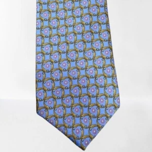 Faberge 100% Silk Tie Handmade in USA Blue/Gold Old Money - Picture 1 of 7