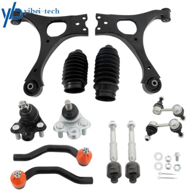 Front Lower Control Arms Ball Joint Tie Rod Sway Bar For 2006-2011 Honda Civic - Image 1 of 4