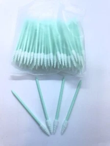 100x Schwammstäbchen geriffelt, Schaumstoffspitzen zur Reinigung von Kopfhörern, Tablet - Bild 1 von 1