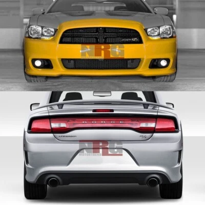 para Dodge Charger SRT 2011-2014 estilo 8 parachoques delantero + kit de carrocería de parachoques trasero Foto 1 de 4