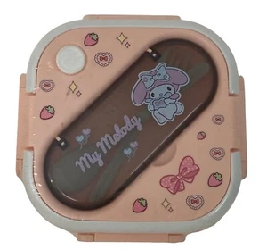 Sanrio Bento Caja My Melody Anime Fresh Preservation 3 Compartimentos Rosa Nuevo - Imagen 1 de 7
