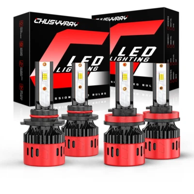 For Lincoln MKX 2007-2010 6000K 4X Front LED Headlight High low Beam Bulbs Combo - Image 1 of 4