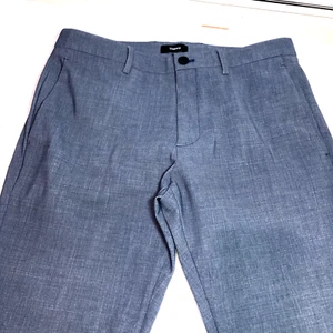 Theory Zaine SW Precision Ponte Trousers Dress Pants Bue Tonal Plaid Mens 32 x29 - Picture 1 of 9